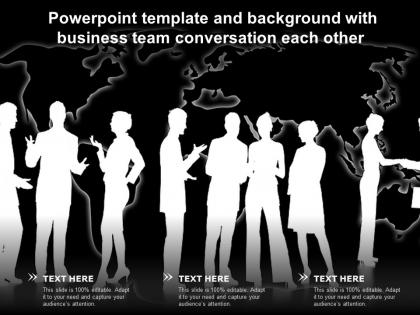 Powerpoint template and background with business team conversation each other