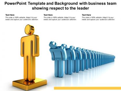 Powerpoint template and background with business team showing respect to the leader
