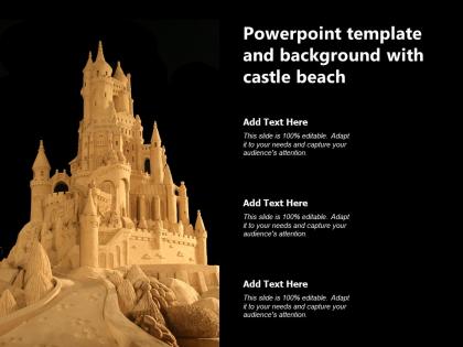 Powerpoint template and background with castle beach
