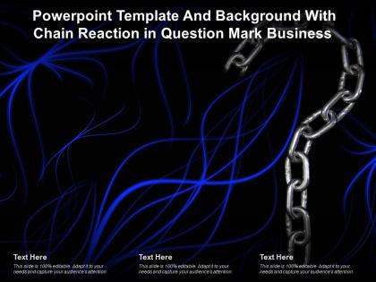 Powerpoint template and background with chain reaction in question mark business