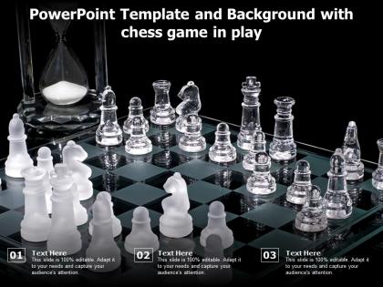 Powerpoint template and background with chess game in play