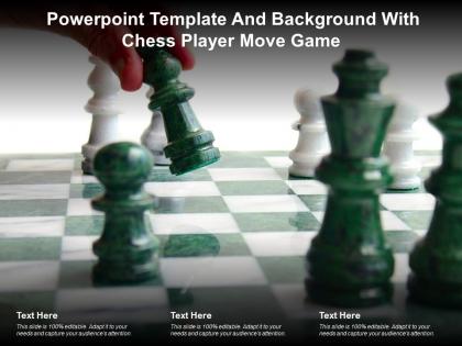 Powerpoint template and background with chess player move game