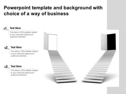 Powerpoint template and background with choice of a way of business