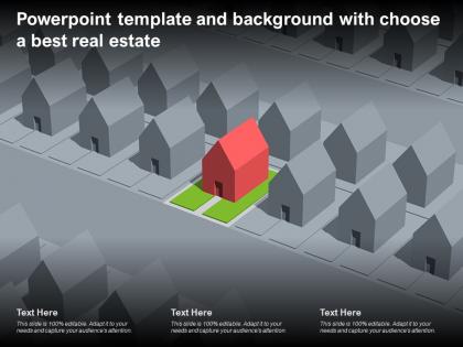 Powerpoint template and background with choose a best real estate