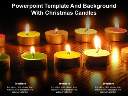 Powerpoint template and background with christmas candles