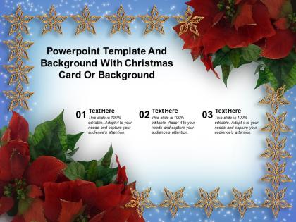 Powerpoint template and background with christmas card or background