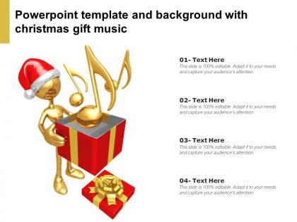 Powerpoint template and background with christmas gift music