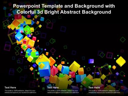 Powerpoint template and background with colorful 3d bright abstract background