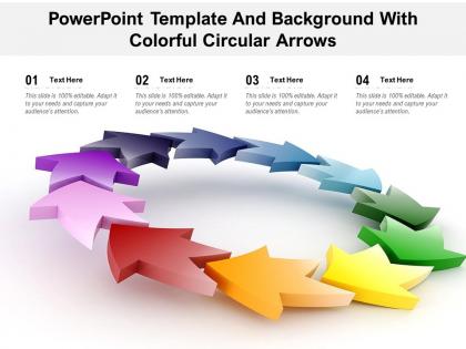 Powerpoint template and background with colorful circular arrows