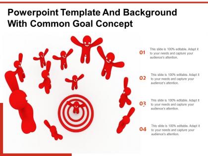 Powerpoint template and background with common goal concept