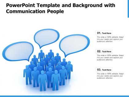Powerpoint template and background with communication people