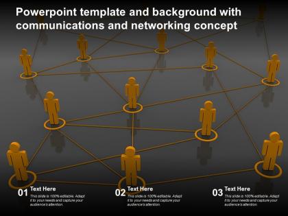 Powerpoint template and background with communications and networking concept