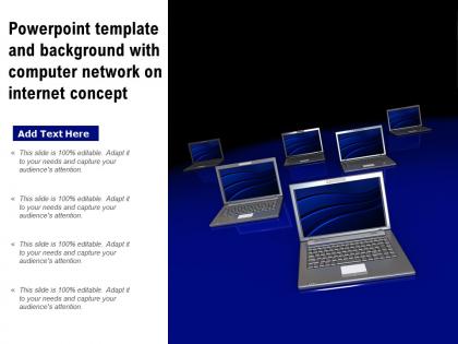 Powerpoint template and background with computer network on internet concept