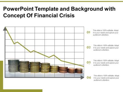 Powerpoint template and background with concept of financial crisis