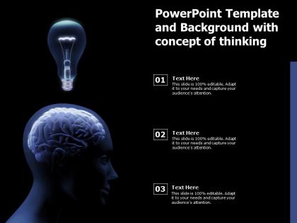 Powerpoint template and background with concept of thinking