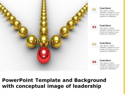 Powerpoint template and background with conceptual image of leadership and team
