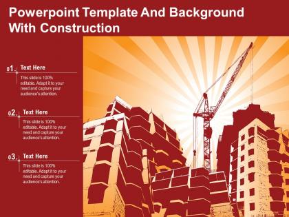 Powerpoint template and background with construction