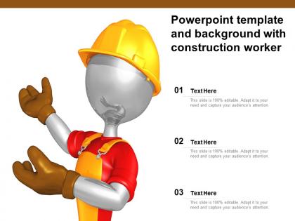 Powerpoint template and background with construction worker
