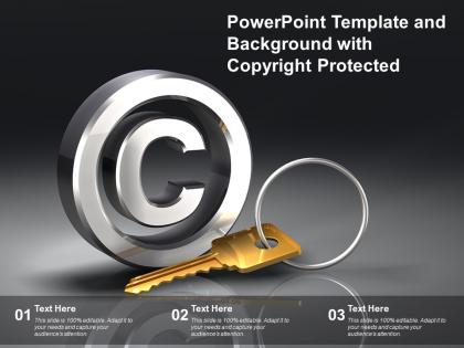 Powerpoint template and background with copyright protected