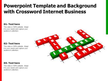 Powerpoint template and background with crossword internet business