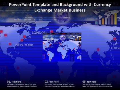 Powerpoint template and background with currency exchange market business