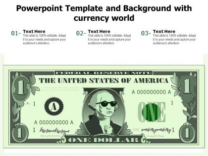Powerpoint template and background with currency world