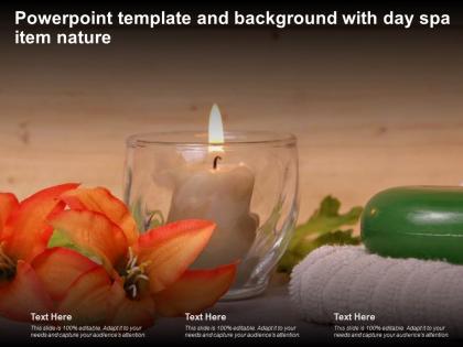 Powerpoint template and background with day spa item nature