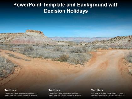 Powerpoint template and background with decision holidays