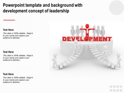 Powerpoint template and background with development concept of leadership