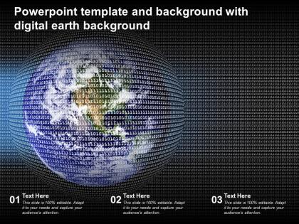 Powerpoint template and background with digital earth background