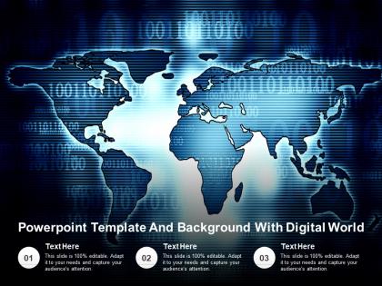 Powerpoint template and background with digital world