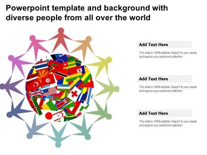 Powerpoint template and background with diverse people from all over the world