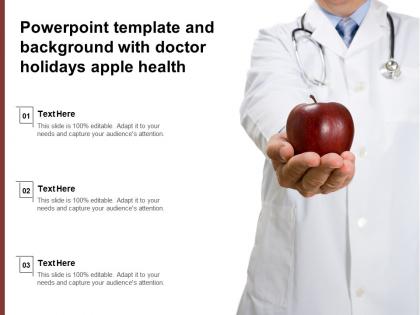 Powerpoint template and background with doctor holidays apple health