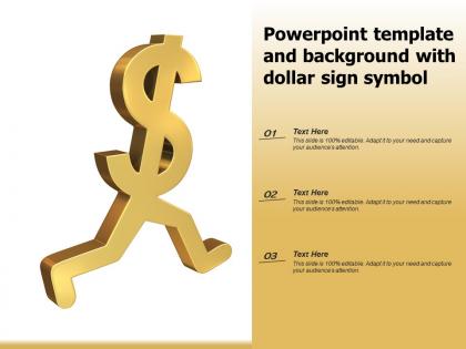 Powerpoint template and background with dollar sign symbol