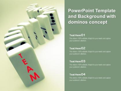 Powerpoint template and background with dominos concept