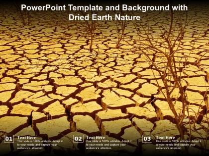 Powerpoint template and background with dried earth nature