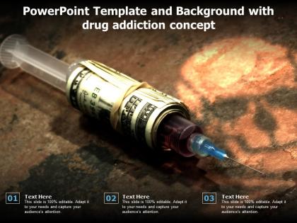 Powerpoint template and background with drug addiction concept