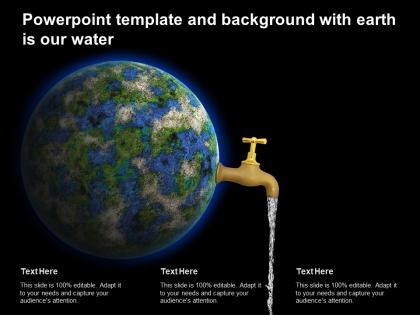 Powerpoint template and background with earth is our water