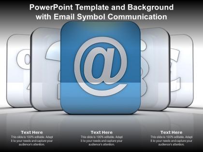 Powerpoint template and background with email symbol communication