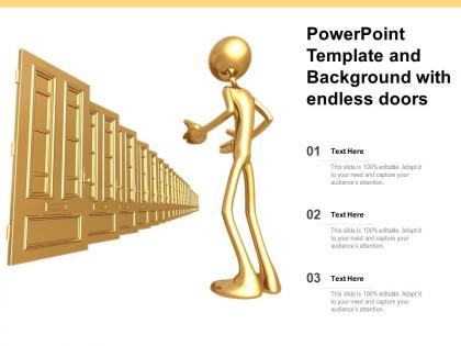 Powerpoint template and background with endless doors