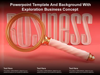 Powerpoint template and background with exploration business concept
