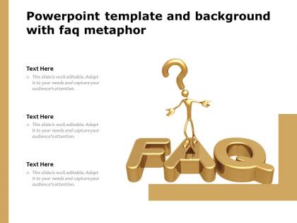 Powerpoint template and background with faq metaphor