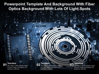 Powerpoint template and background with fiber optics background with lots of light spots