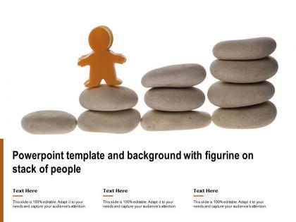 Powerpoint template and background with figurine on stack of people