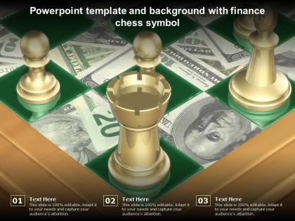 Powerpoint template and background with finance chess symbol