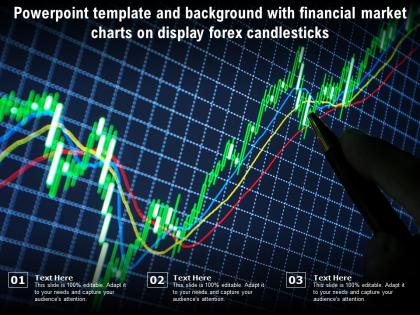 Powerpoint template and background with financial market charts on display forex candlesticks