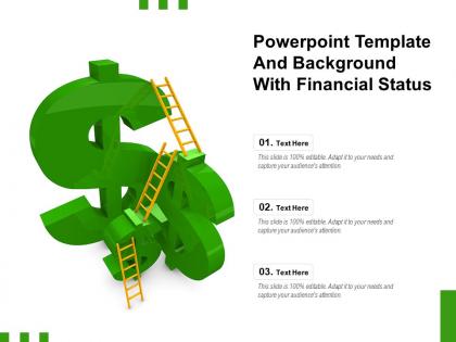Powerpoint template and background with financial status