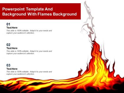 Powerpoint template and background with flames background