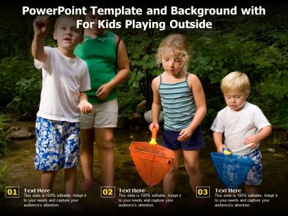 Powerpoint template and background with for kids playing outside