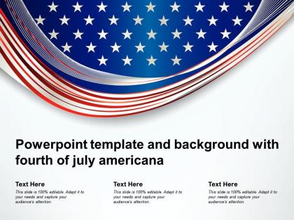 Powerpoint template and background with fourth of july americana